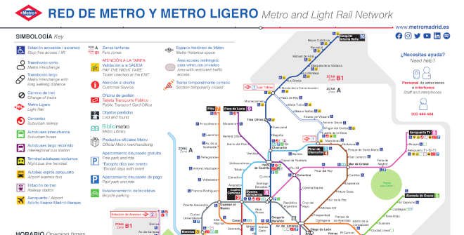 Plano de Metro de Madrid (PDF) | Turismo Madrid
