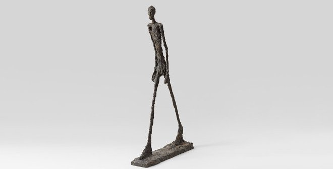 Alberto Giacometti. Hombre que camina II, 1960. Riehen/Basilea, Fondation Beyeler Collection  ©VEGAT, Madrid, 2018