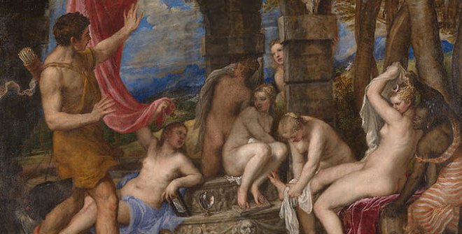 Tiziano. Titian - Diana and Actaeon. ca. 1556-1559. © The National Gallery, London