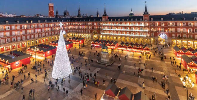 Plaza Mayor de Madrid. Navidad 2021. © Madrid Destino. Álvaro López del Cerro