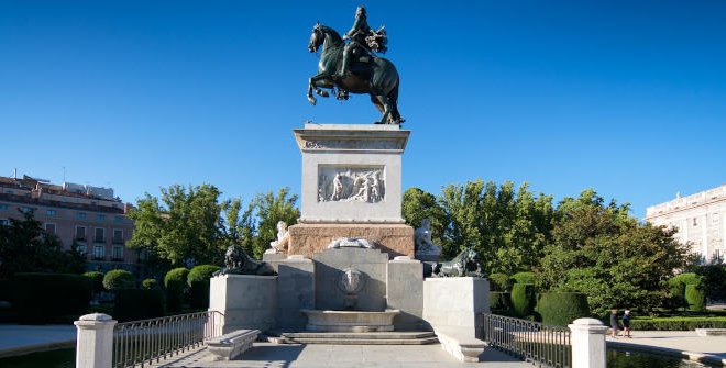 Reiterstaue Von Philipp Iv Tourismus Madrid