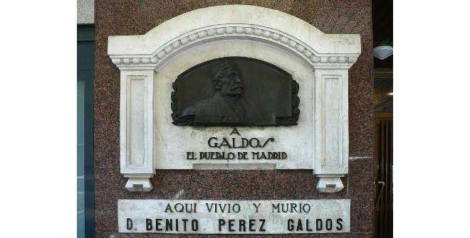 Lápida a Benito Pérez Galdós