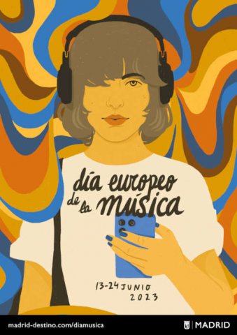 Día Europeo de la Música 2023 en Madrid. Cartel de Ana Müshell
