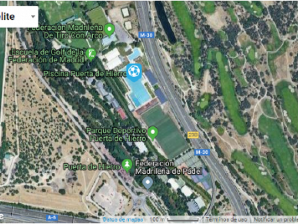 Parque Deportivo Puerta de Hierro. Pulsa en la imagen para ver la situación del recurso en Google Maps